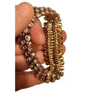 Accordian Stretch Bracelet Sparkes Gems Faux Diamonds